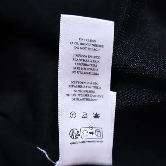 RAILS NEW Alessia A-Line Maxi Dress Black Mesh Pleated Heavy Knit Women's M - Picture 11 of 11